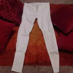 Super Skinny Stretch Low Waist White Jeans